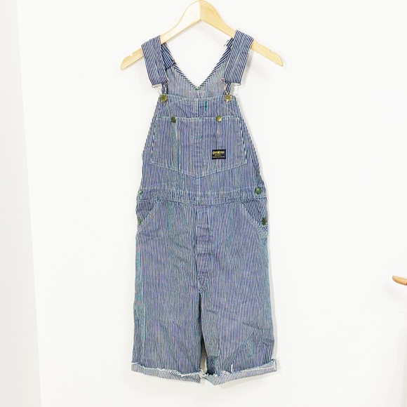 OSHKOSH Womens Vintage Overalls Cut Into Short Overalls Size S/M - Picture 1 of 6